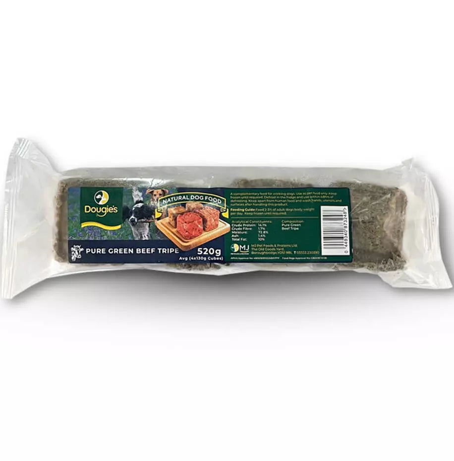 Dougies Raw Dog Food Pure Green Beef Tripe 540g
