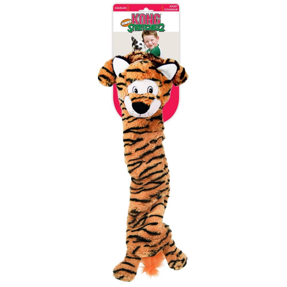 KONG Dog Toy Jumbo Stretchezz Tiger