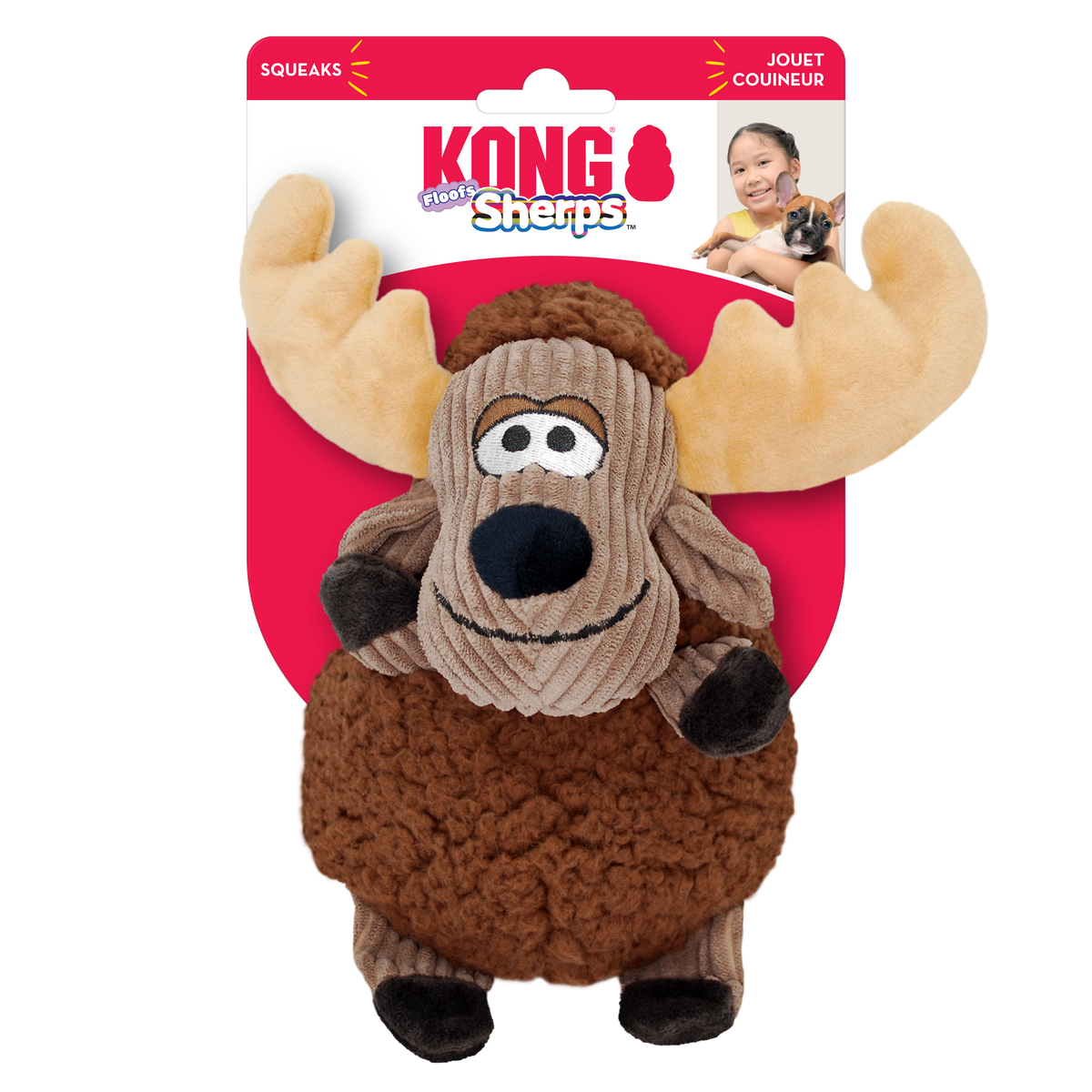 KONG Dog Toy Sherps Floofs Moose Medium
