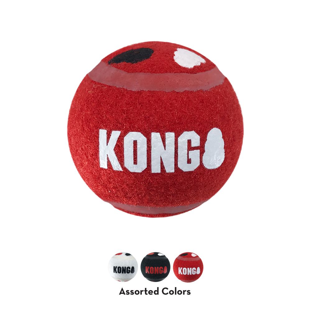 KONG Dog Toy Signature Sports Balls 3 Pack