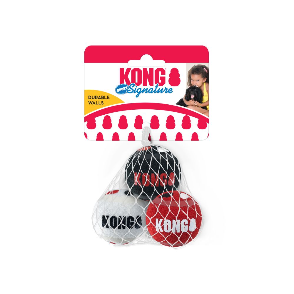 KONG Dog Toy Signature Sports Balls 3 Pack