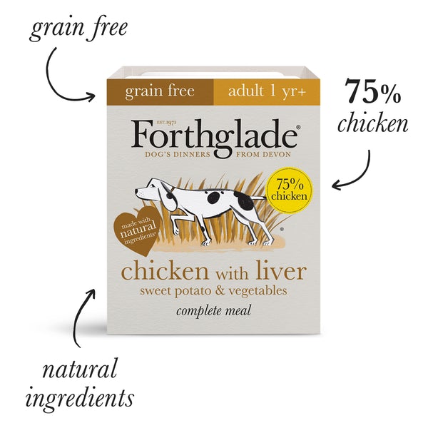 Forthglade Wet Dog Food Chicken & Liver with Sweet Potato & Vegetables 395g