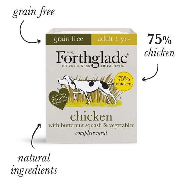 Forthglade Wet Dog Food Chicken with Butternut Squash & Vegetables 395g