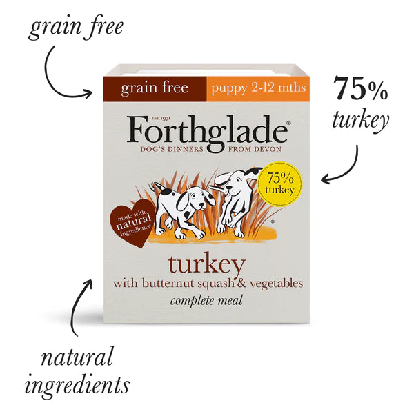 Forthglade Wet Puppy Food Turkey with Butternut Squash 395G