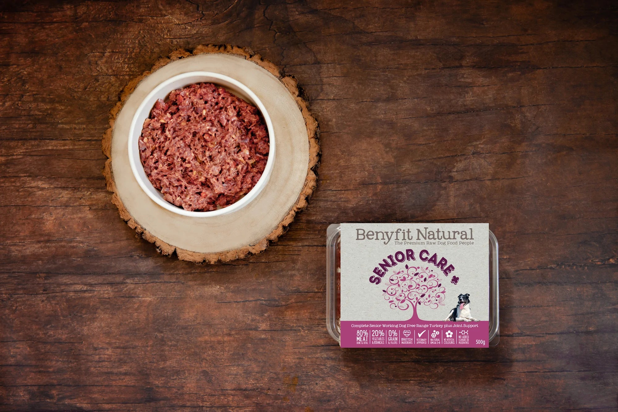 Benyfit Natural Raw Dog Food Senior Care Turkey