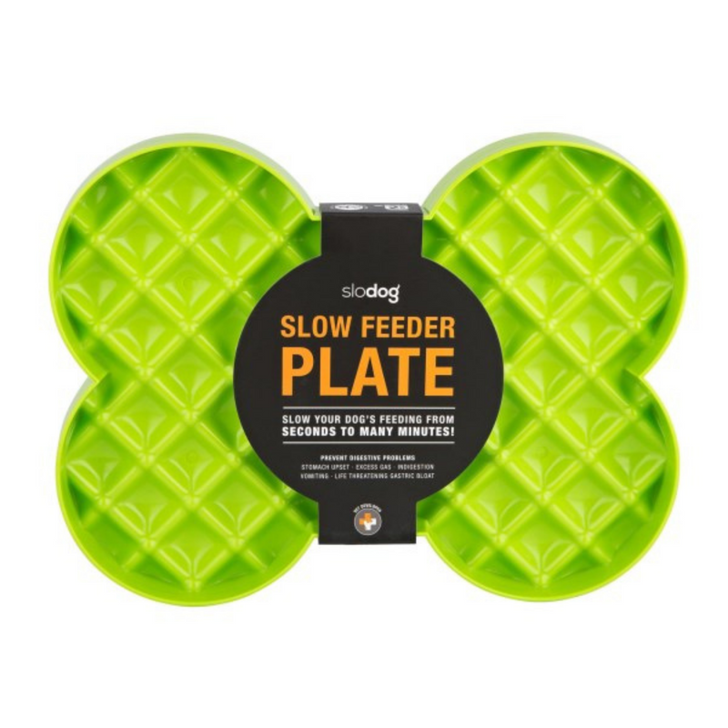 LickiMat SloDog Slow Feeder Dog Plate Green