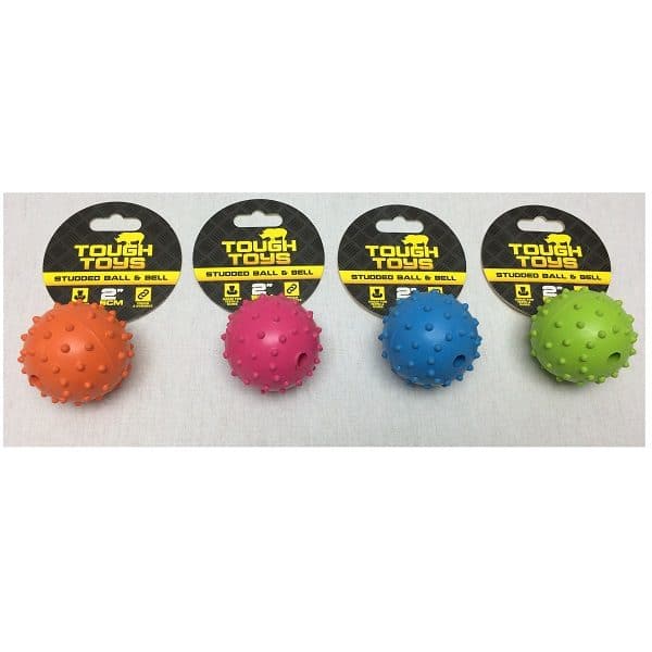 Happy Pet Tough Toys 2" Studded Rubber Ball Assorted