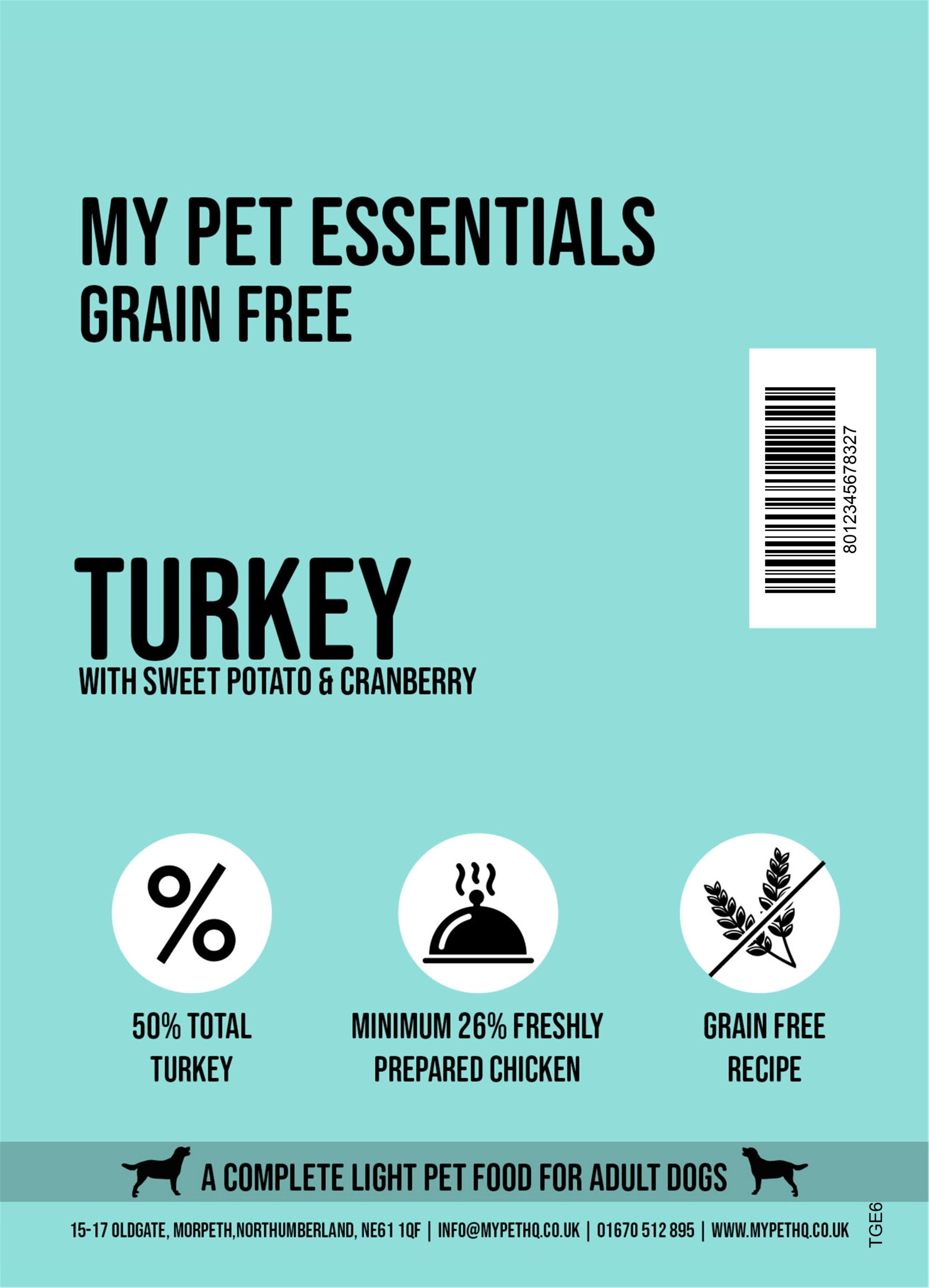 My Pet Essentials Dry Dog Food Grain Free Light Turkey
