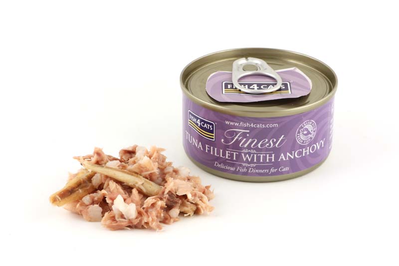 Fish4Cats Finest Wet Cat Food Tuna Fillet With Anchovy Can 70g