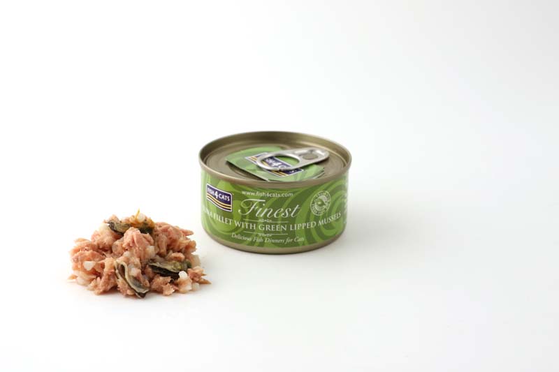 Fish4Cats Finest Wet Cat Food Tuna Fillet With Green Lipped Mussel Can 70g