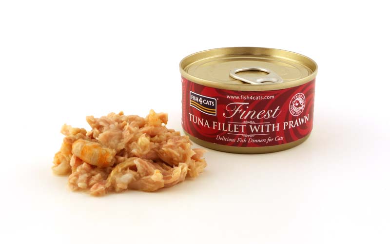 Fish4Cats Finest Wet Cat Food Tuna Fillet With Prawn Can 70g