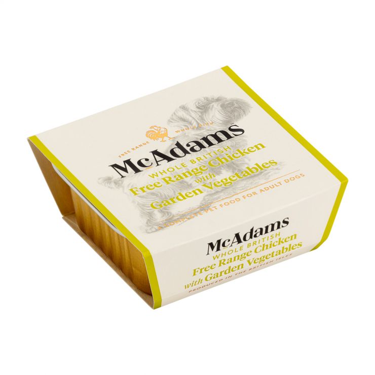 McAdams Wet Dog Food Whole British Free Range Chicken & Garden Vegetables 150g