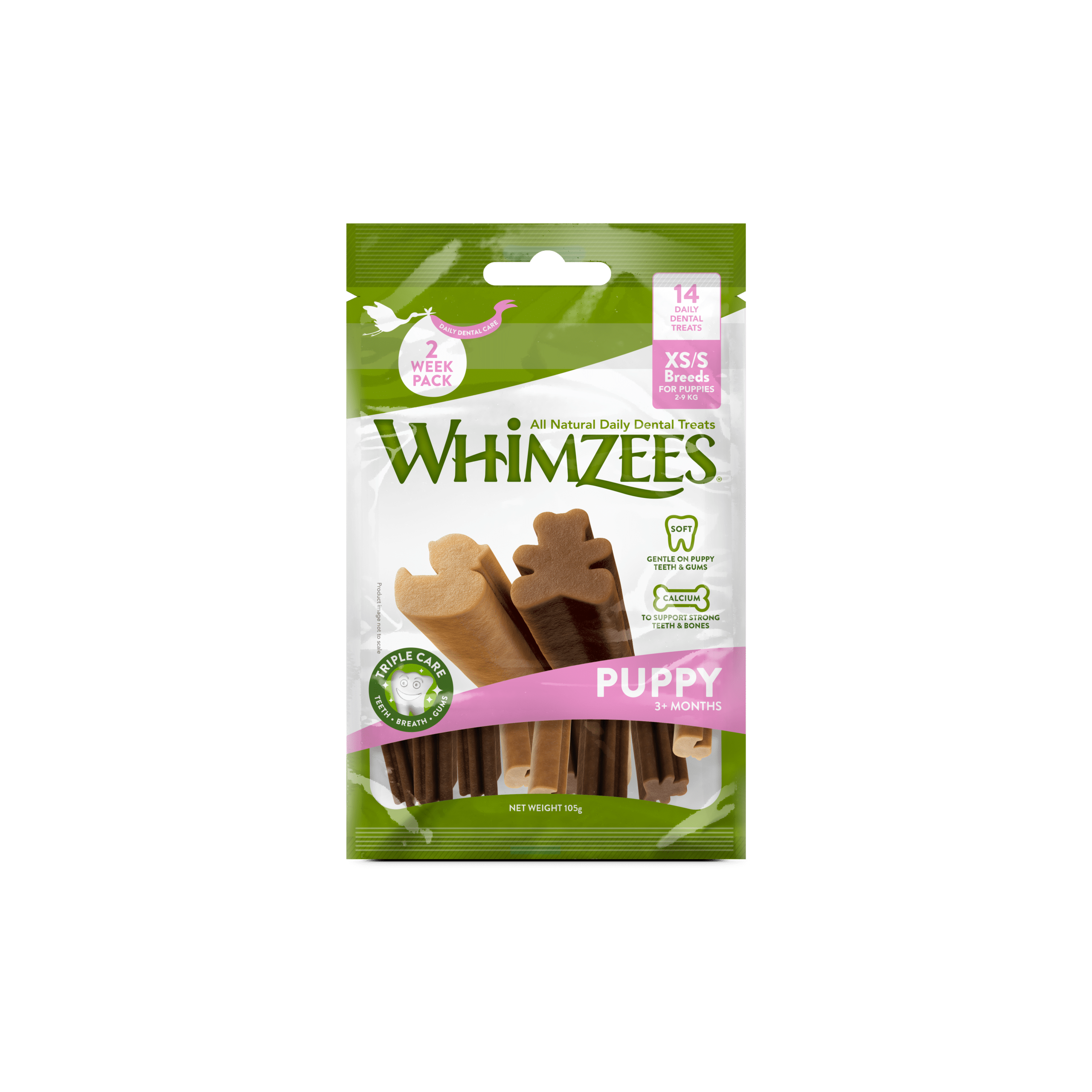 Whimzees Puppy Treats All Natural Dental Treats 14 Pack