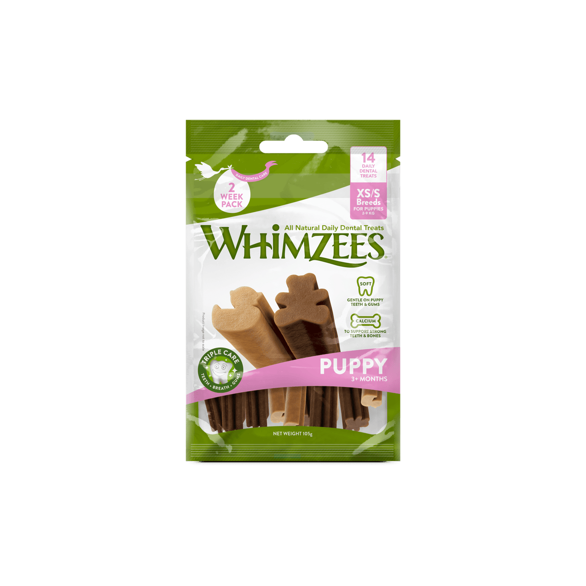 Whimzees Puppy Treats All Natural Dental Treats 14 Pack