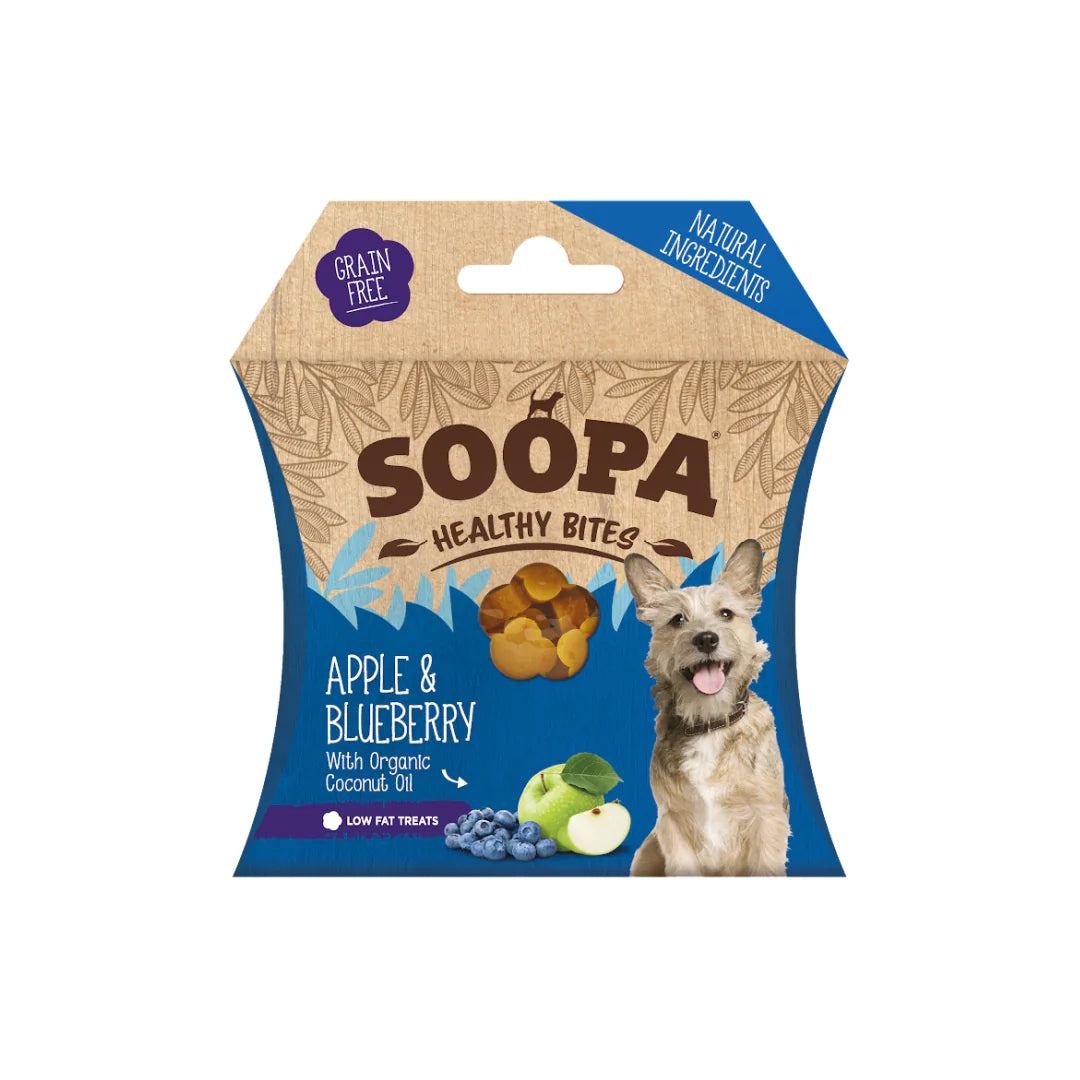 Soopa Dog Treats Apple & Blueberry Bites 50G