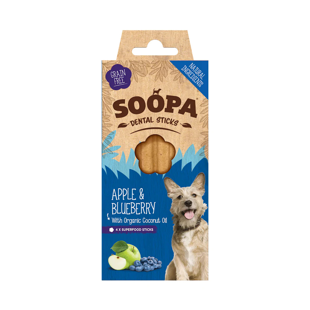 Soopa Dog Treats Apple & Blueberry Sticks 100G