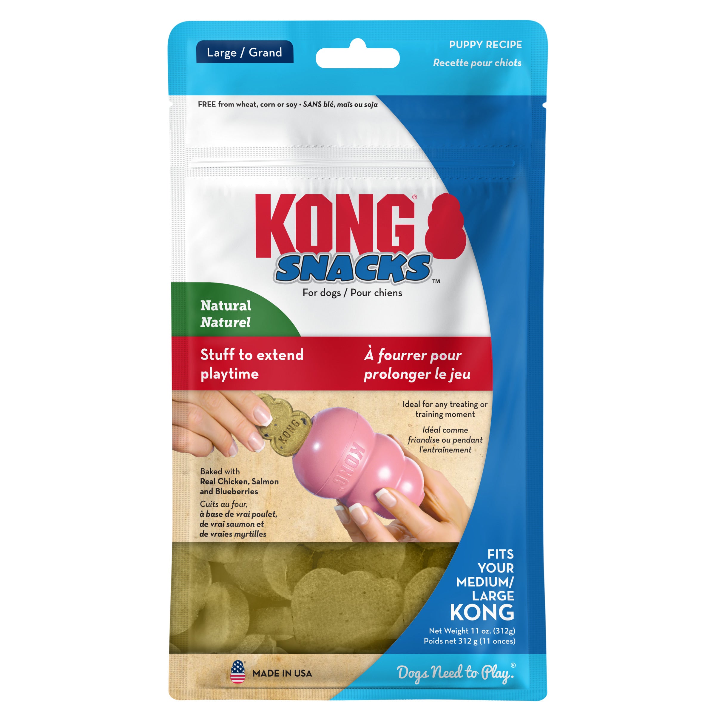 KONG Puppy Treats Snacks Large 312G