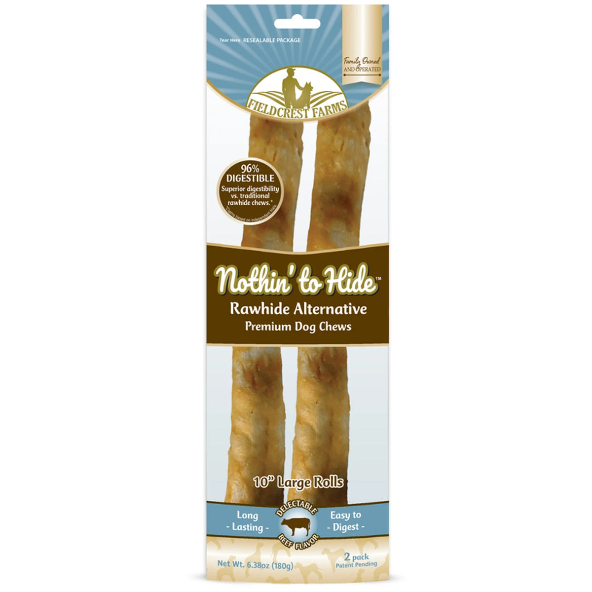 Nothing to Hide 10" Rolls Beef 2pk