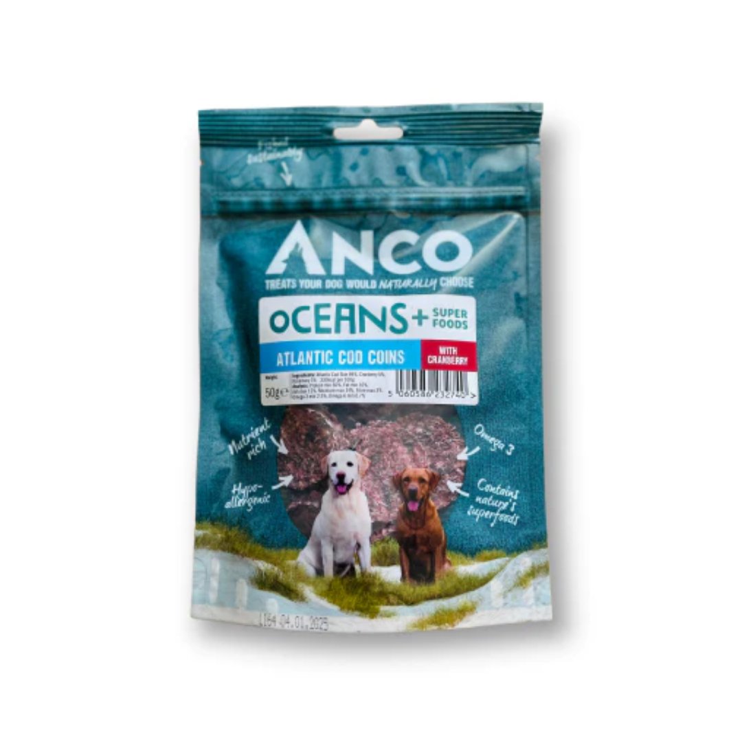 Anco Atlantic Cod Coins with Cranberry 50g