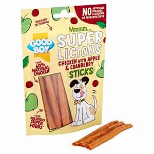 GoodBoy Super Licious Dog Treats Chicken With Apple & Cranberry Sticks 100G