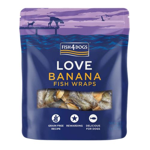 Fish4Dogs Dog Treat Banana Wraps 100g