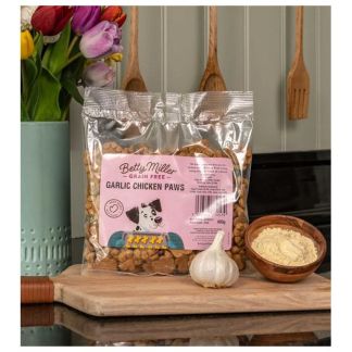 Betty Miller Grain Free Garlic Chicken Paws Dog Treats 400g