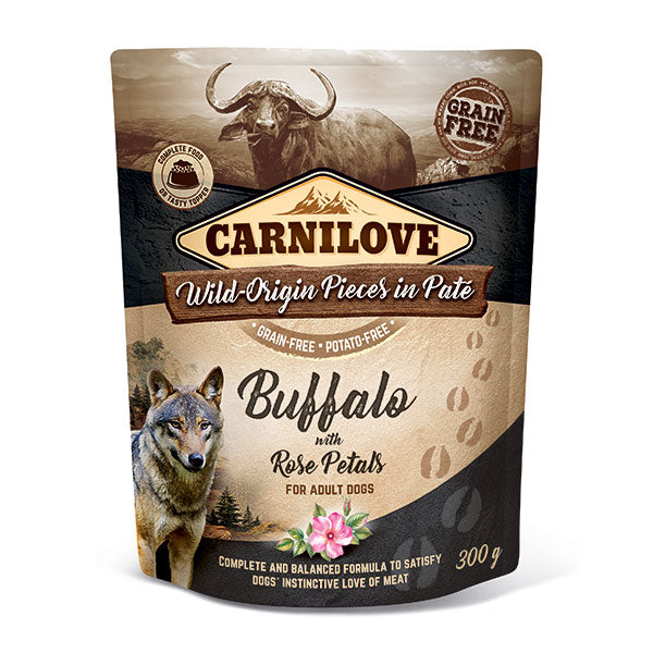 Carnilove Wet Dog Food Buffalo with Rose Petals Pouch 300g