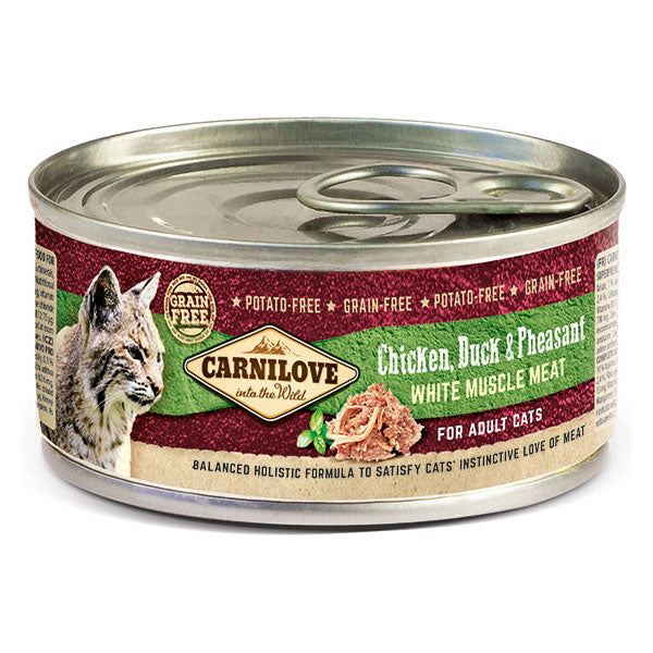 Carnilove Wet Cat Food Chicken, Duck & Pheasant Can 100g