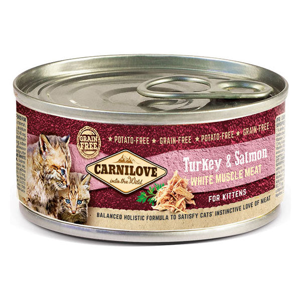 Carnilove Wet Kitten Food Turkey & Salmon Tin 100g
