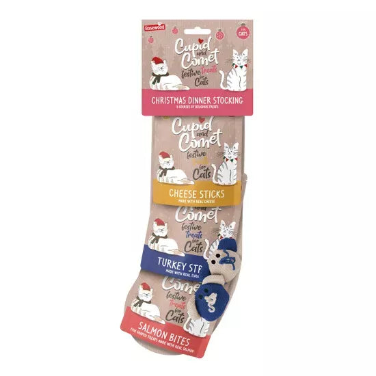 Rosewood Cupid & Comet Cat Stocking