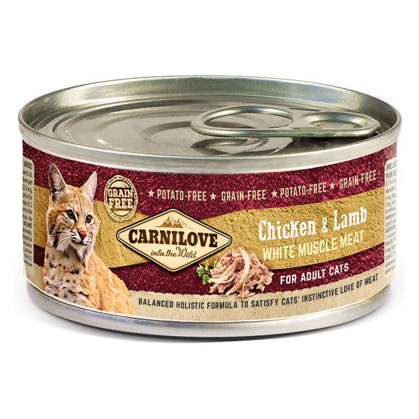 Carnilove Wet Cat Food Chicken & Lamb Can 100g