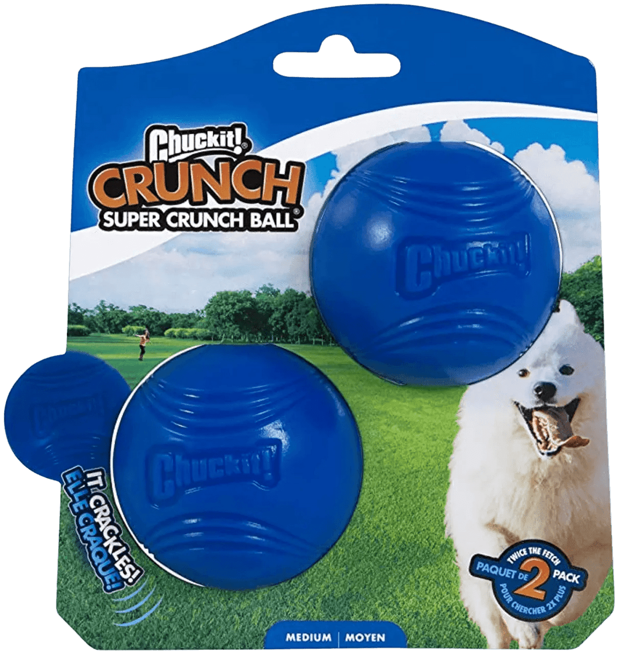Chuckit Super Crunch Ball Medium 2pk