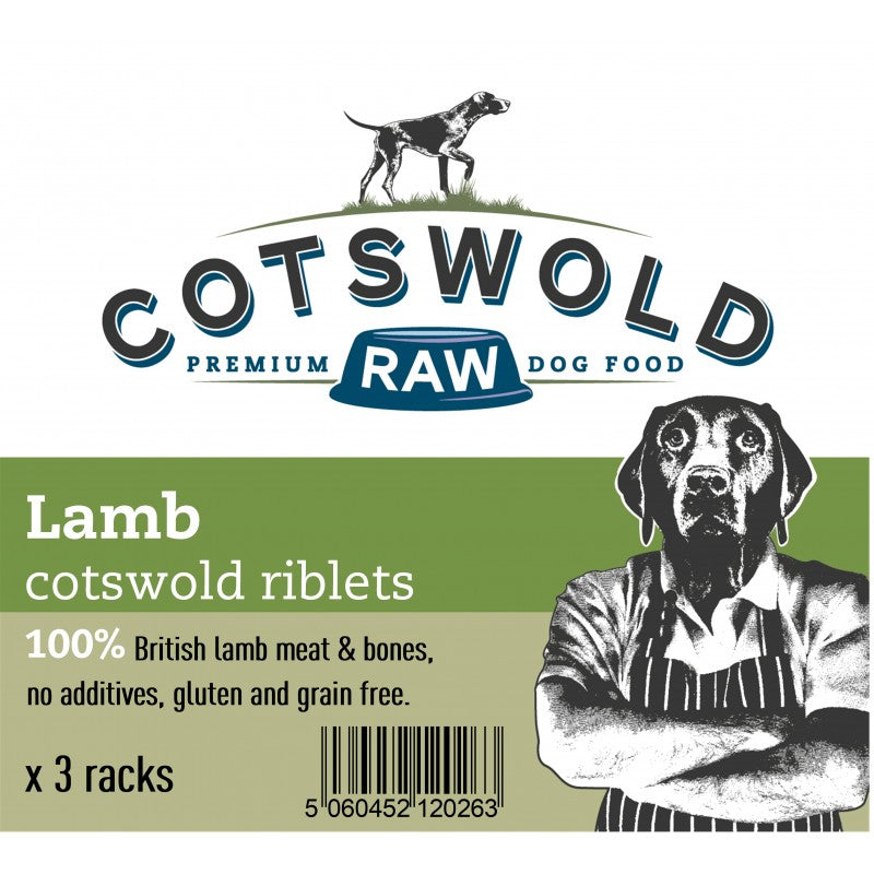 Cotswold Raw Dog Treat Lamb Riblets 3pk