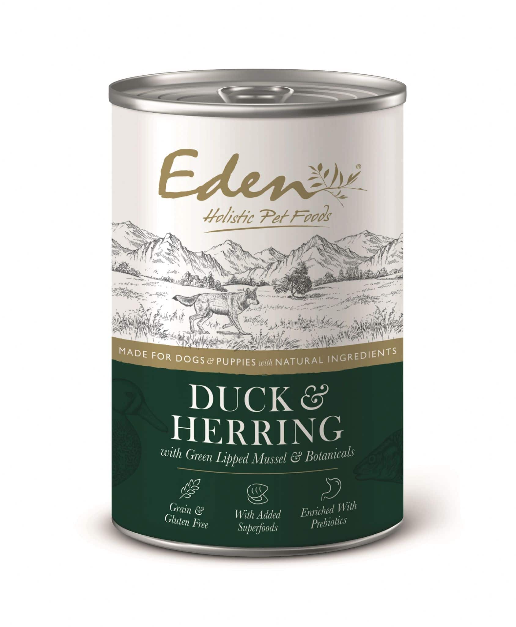 Eden Wet Dog Food Duck and Herring Tin 400g