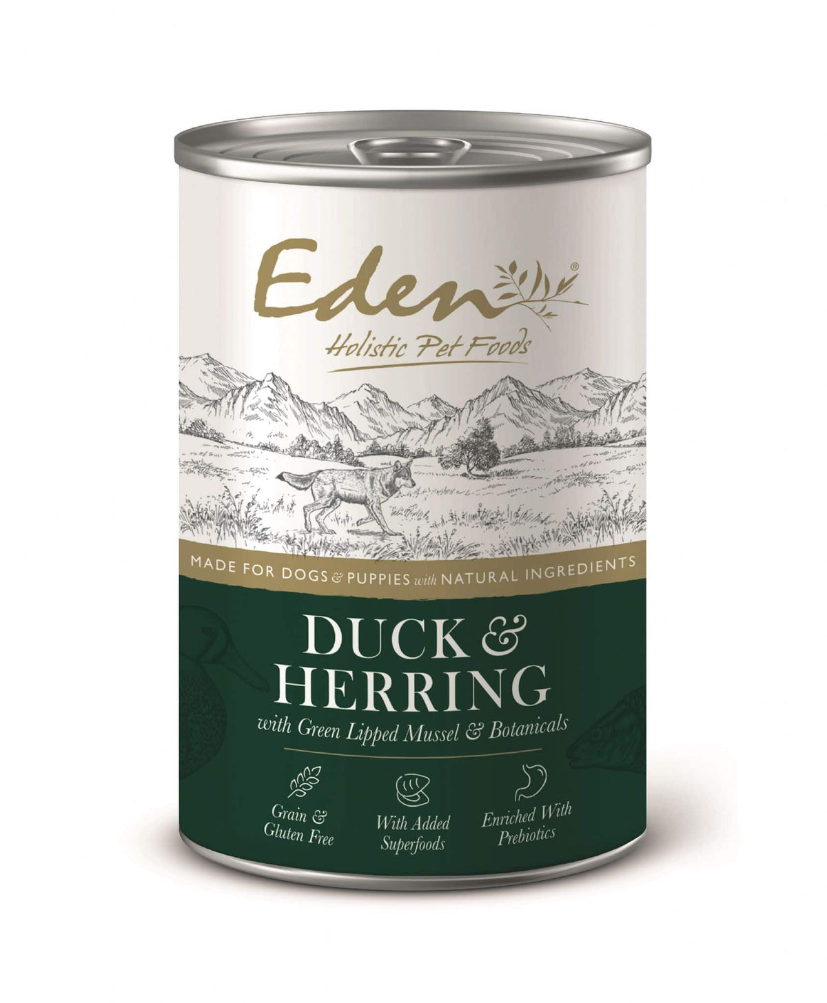 Eden Wet Dog Food Duck and Herring Tin 400g