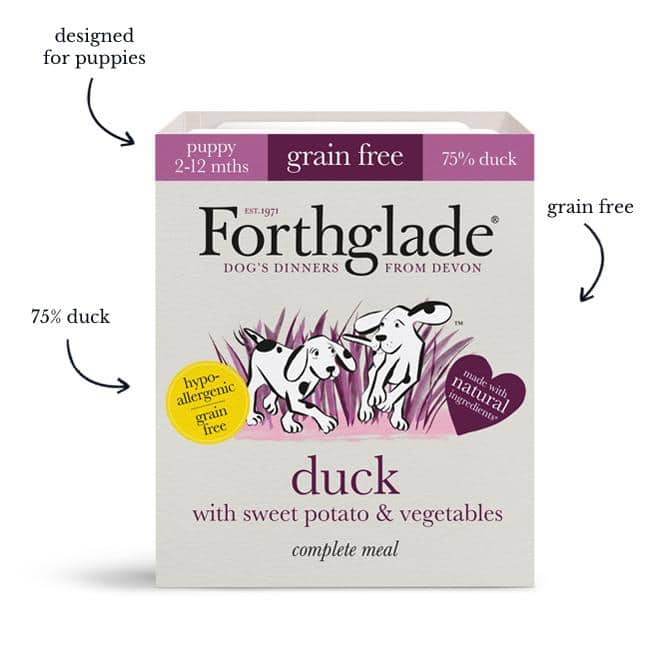 Forthglade Wet Puppy Food Duck with Sweet Potato 395g