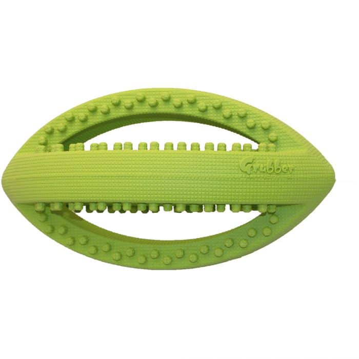 Happy Pet Dog Toy Grubber Rugby Ball