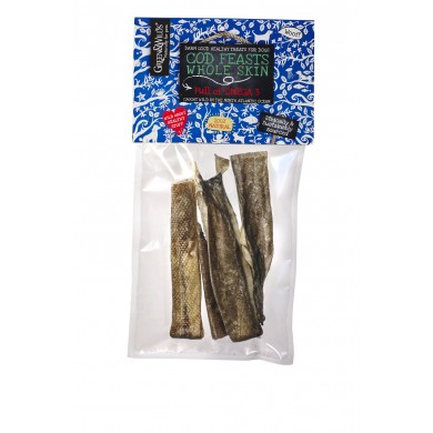 Green & Wilds Dog Treat Cod Feasts Whole Skin 50g