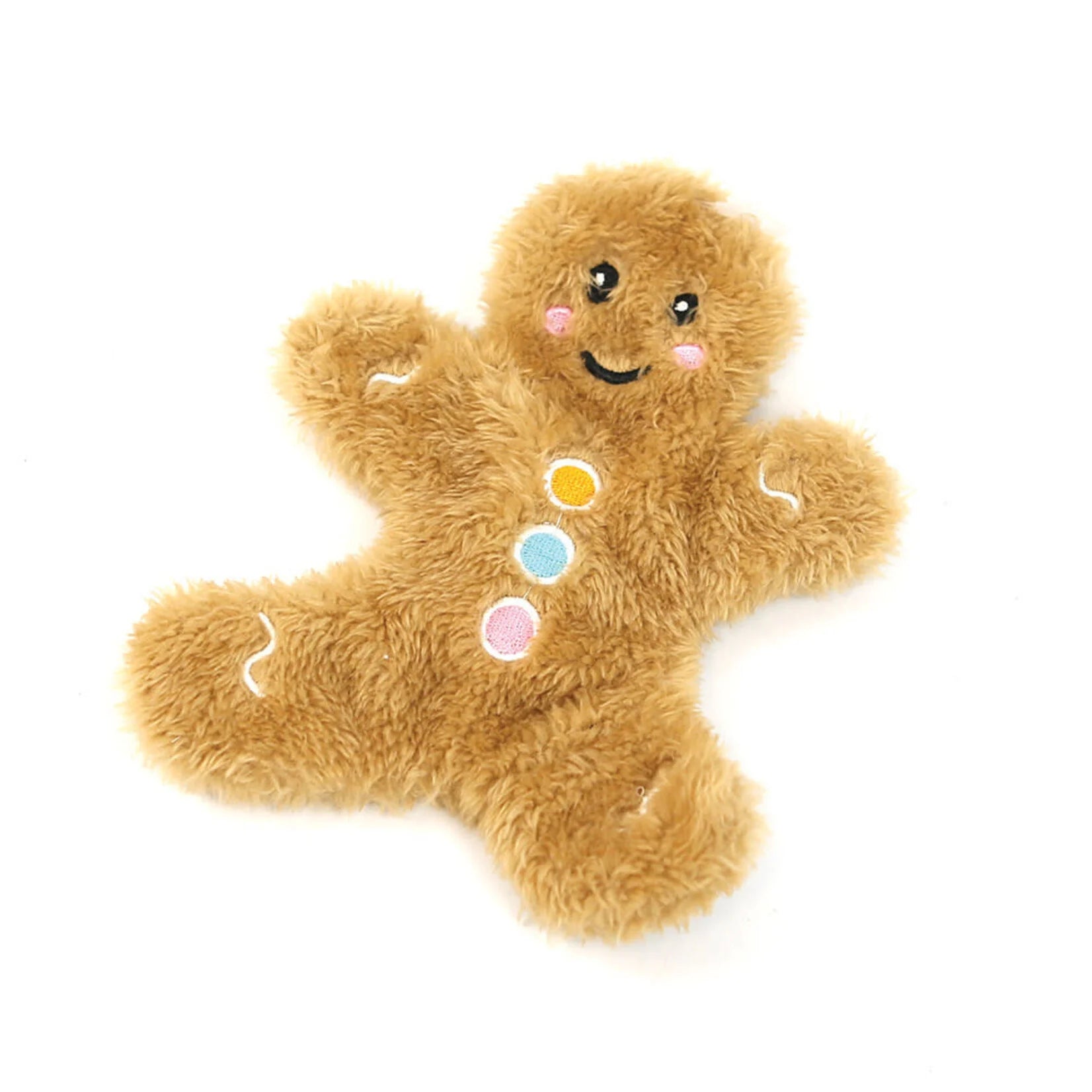 Happy Pet Christmas Gingerbread Man Unstuffed Crinkle Toy