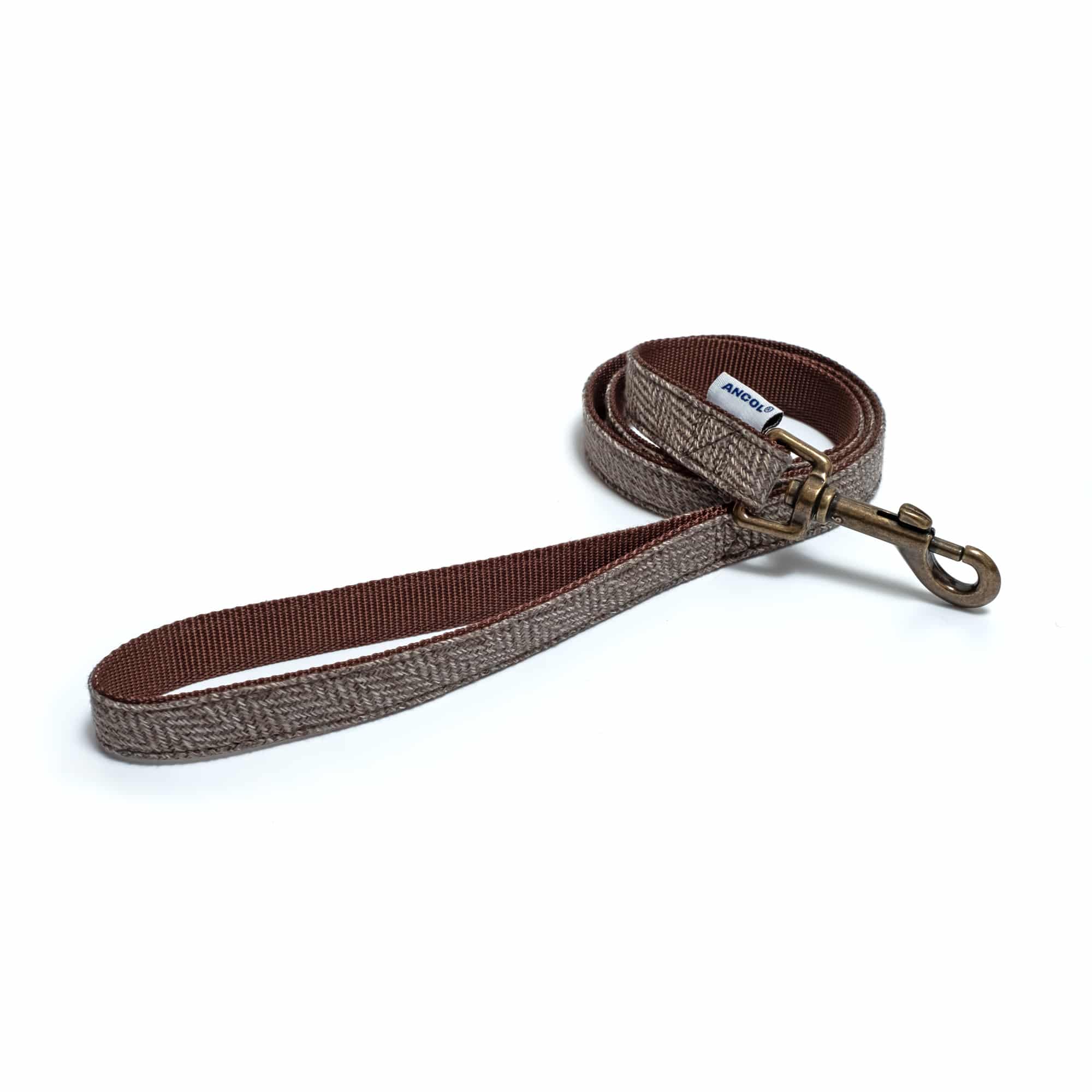 Ancol Heritage Collection Country Snap Lead Taupe Herringbone