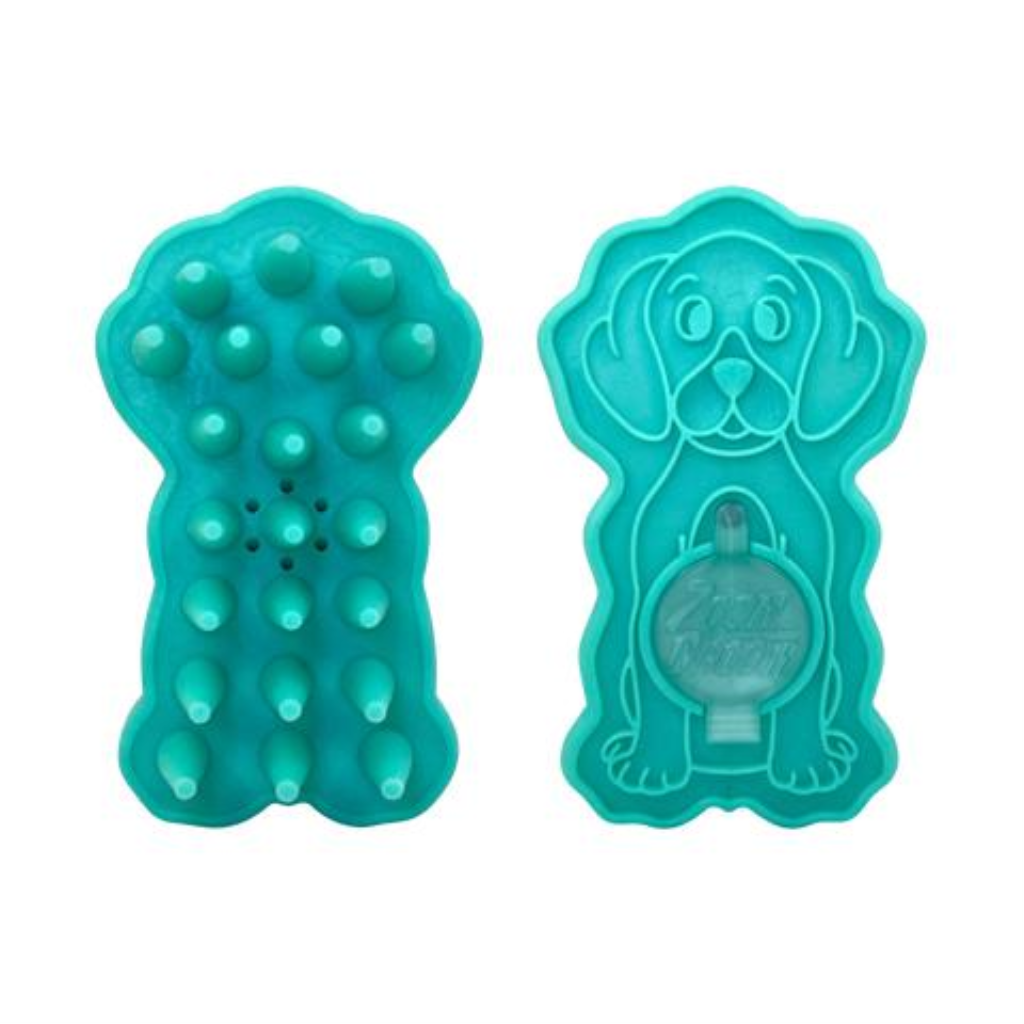 KONG Zoom Groom Grooming Brush Soap Dispenser