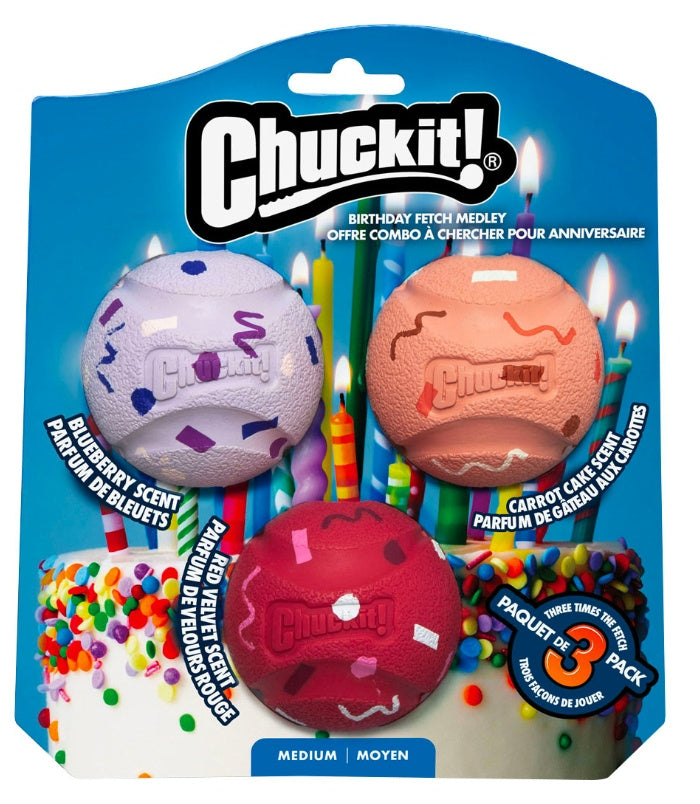 Chuckit Birthday Ball 3pk