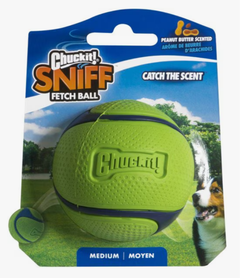 Chuckit Sniff Fetch Ball Peanut Butter