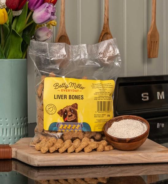 Betty Miller Dog Treats Liver Bones 500g