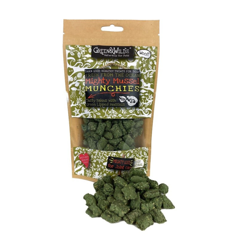 Green & Wilds Dog Treat Mighty Mussel Munchies 130g