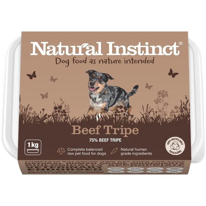 Natural Instinct Frozen Beef Tripe 1kg