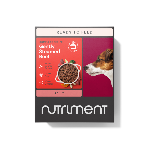 Nutriment Wet Dog Food Gently Steamed Beef 395G