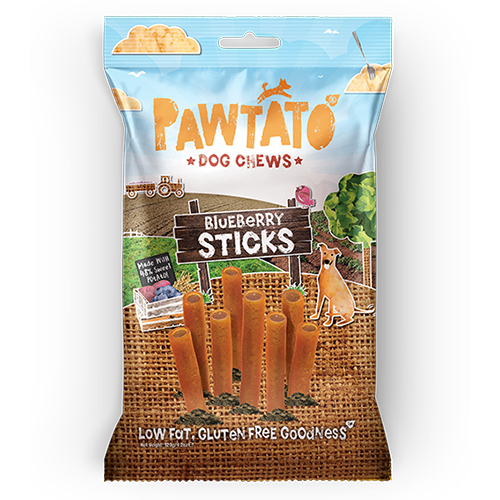 Pawtato Dog Treats Blueberry Sticks 120g