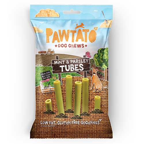 Pawtato Dog Treats Mint & Parsley Tubes 90g