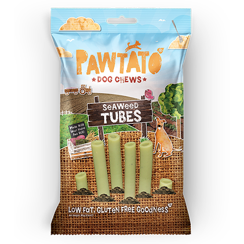 Pawtato Dog Treats Seaweed Tubes 90g